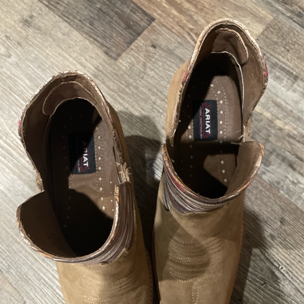 Ariat Tan and Multicolor Ankle Booties - Picture 2 of 3